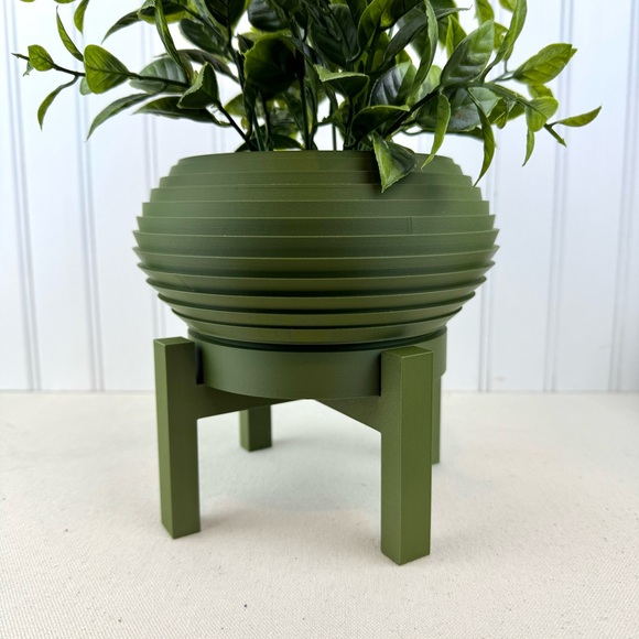 Indoor Planter Pot, The Frons Planter Pot, Drip Tray and Stand - Picture 1 of 9